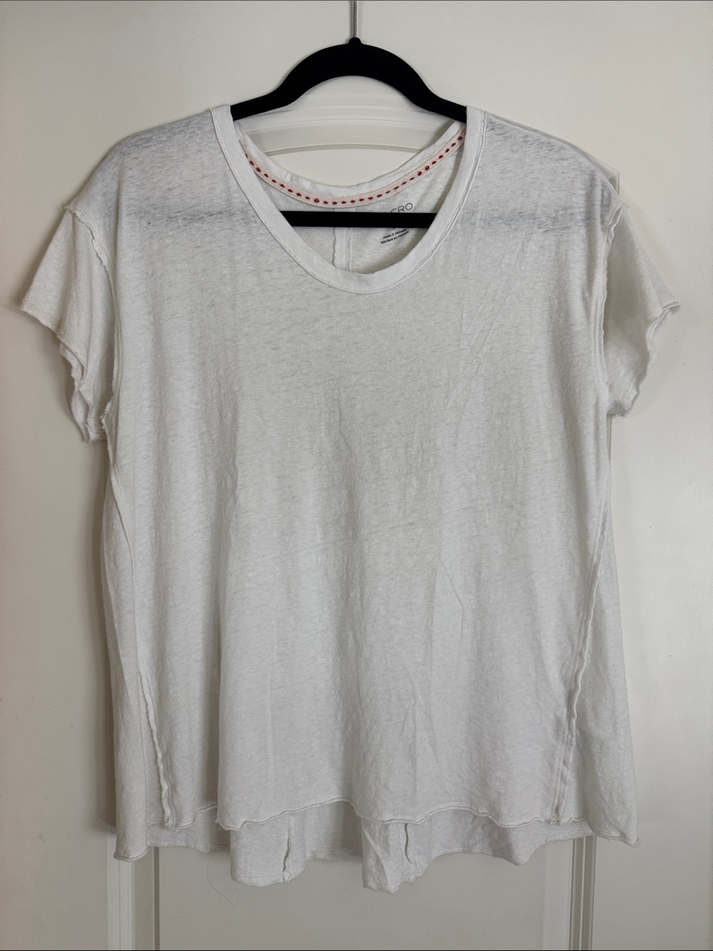 Pilcro Lightweight White Short-Sleeve Crew Tee